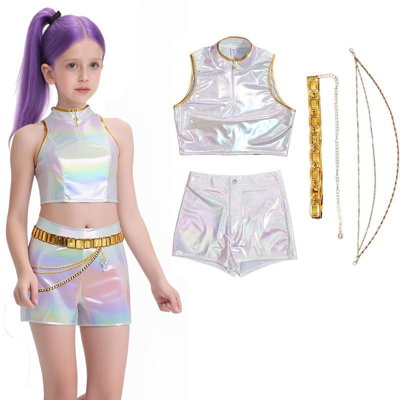 Kpop Demon Hunters Sparkly 2-Piece Costume Set for Girls