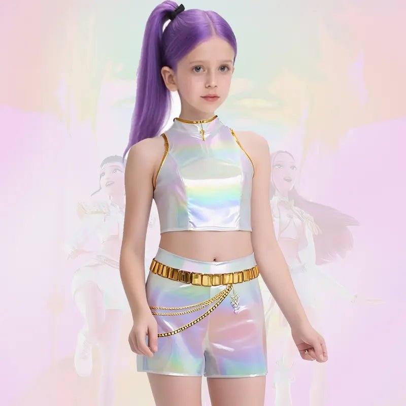 Kpop Demon Hunters Sparkly 2-Piece Costume Set for Girls